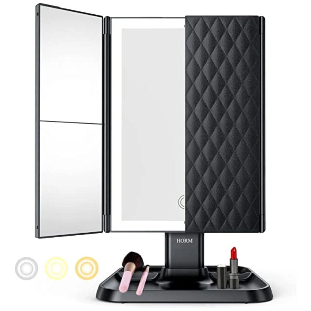 Vanity Mirror Trifold LED Makeup Mirror