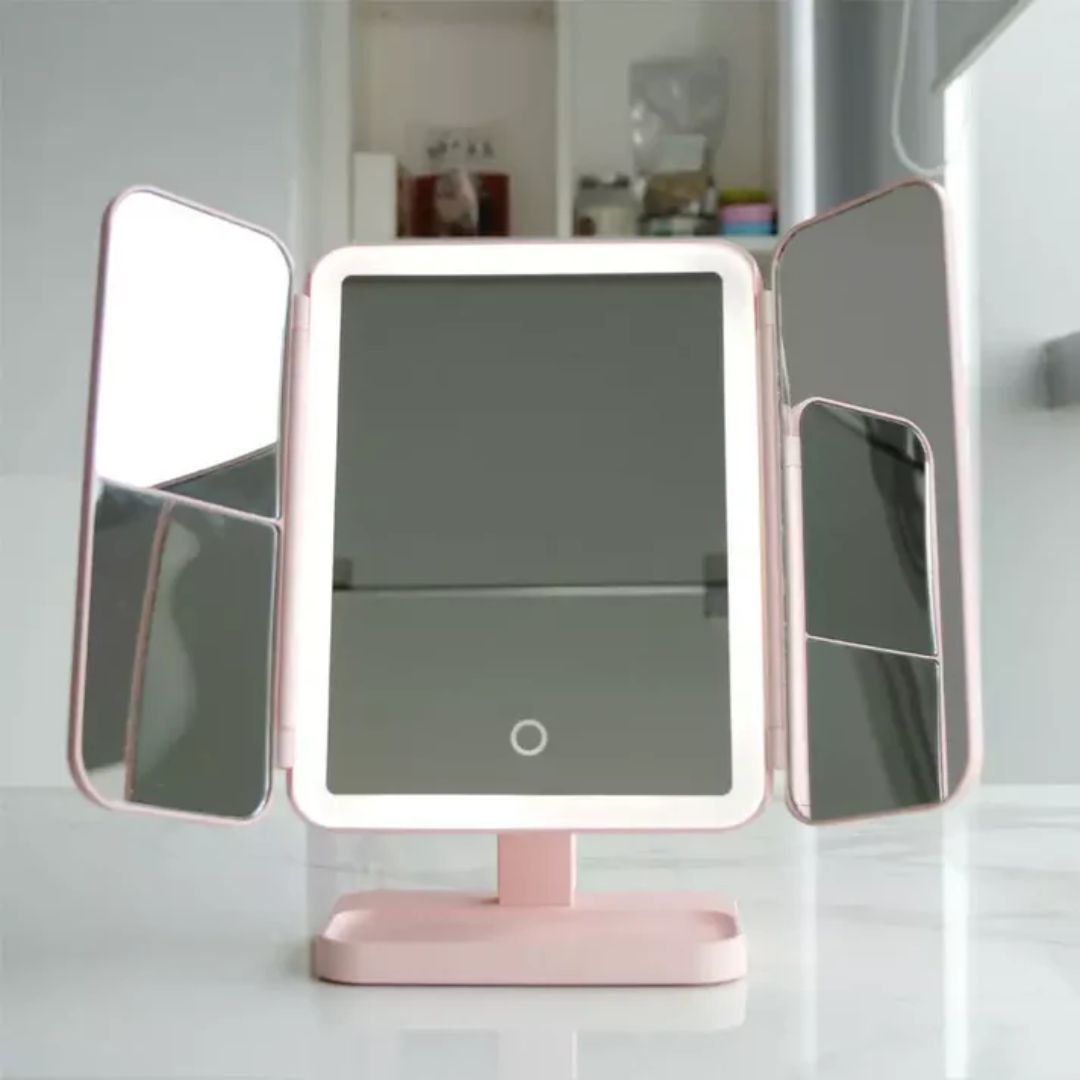 Vanity Mirror Trifold LED Makeup Mirror